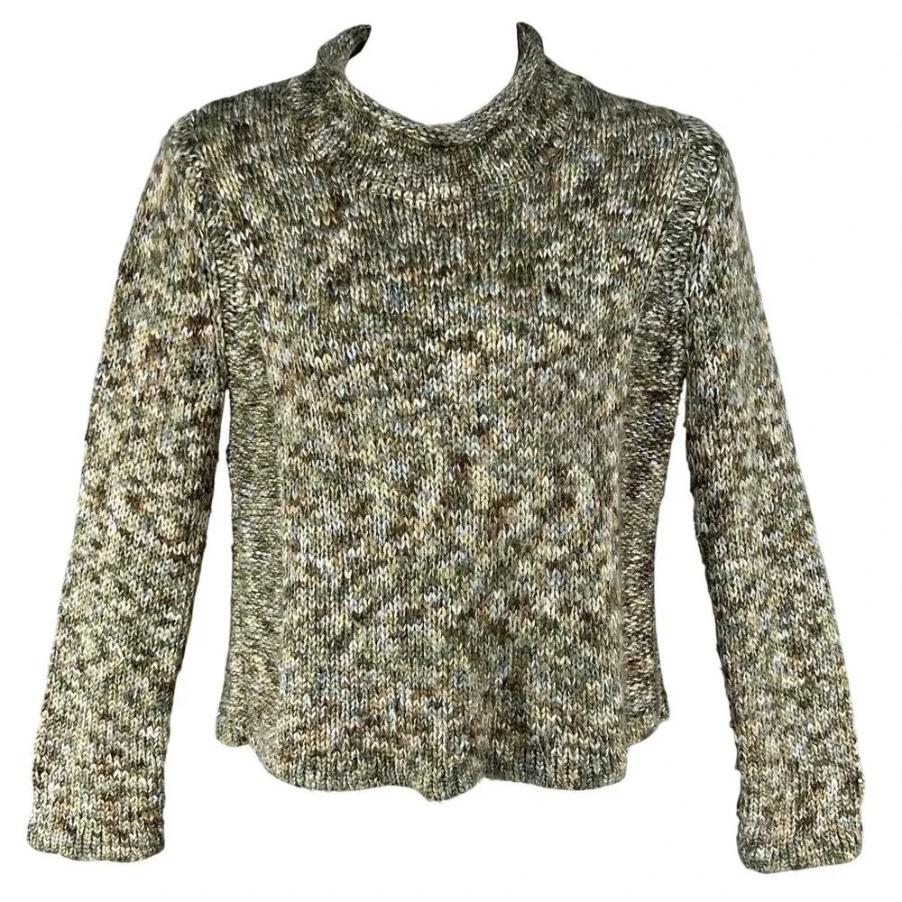 Vintage Cato Womens XL Knit Sweater Crew Neck Marled Earth Tones Cozy Pullover